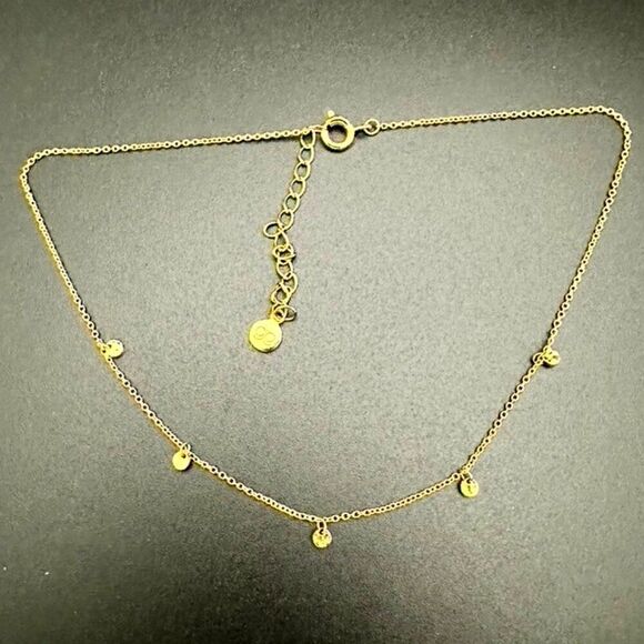 Gorjana Gold Tone 5 Disc Necklace - Picture 2 of 6